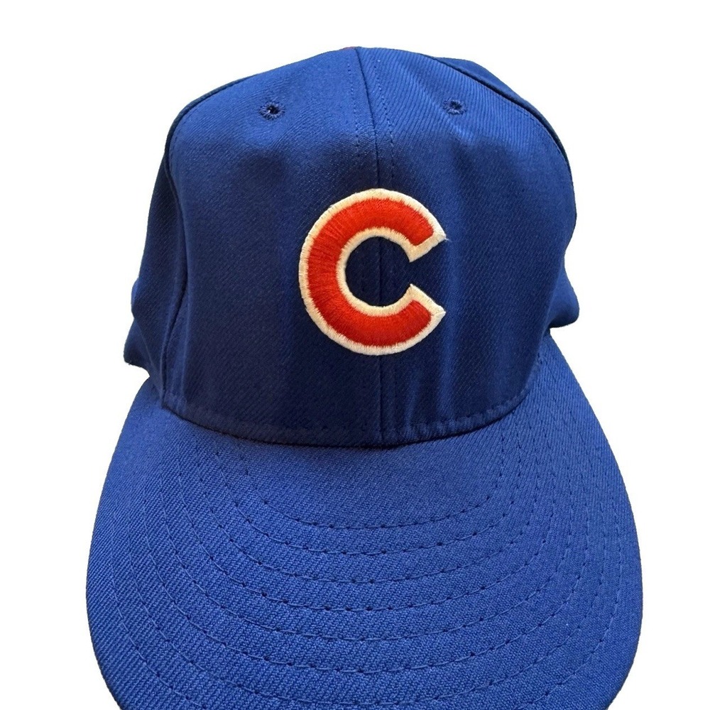 Vintage Chicago Cubs Annco Snapback Hat USA Made MLB Blue Green Undervisor